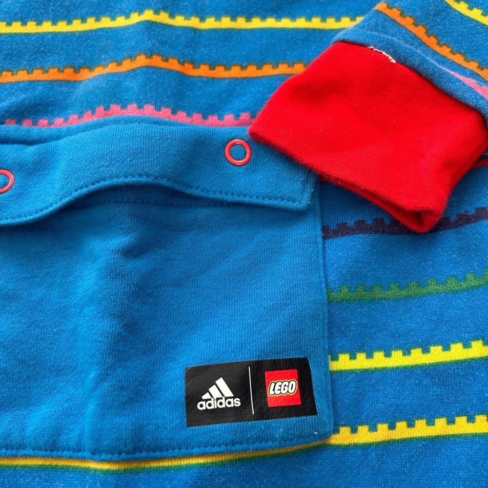 Adidas & Lego Boys One Piece Striped  PJ w Pocket

Size 12M - Picture 4 of 6